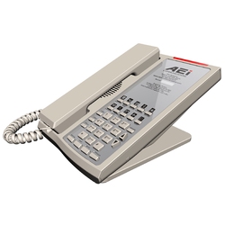 AEI ASP-6210-S - Белый двухлинейный аналоговый телефон