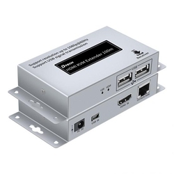 DTECH HDMI USB 2.0 KVM Extender 50M Matel Shell Silver - KVM удлинитель 50М