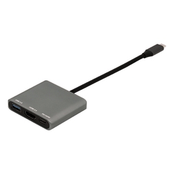 Lideo ADP-C2 - Адаптер (4K 30Гц) Type-C в Type-C PD, HDMI 1.4, USB А