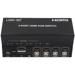 LINK-MI LM-KVM401B - 4-Портовый HDMI + USB KVM-переключатель