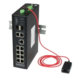 OSNOVO SW-80822/ILR - Промышленный управляемый (L2+) PoE коммутатор Gigabit Ethernet