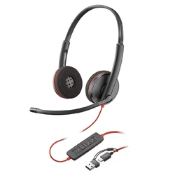 Poly Blackwire C3220 [8X228A6] - Стереогарнитура USB-C + адаптер USB-C/A (Plantronics)