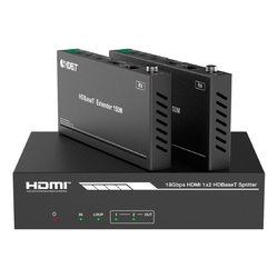 Prestel SP-H2-12T150 - Набор из (1) сплиттера HDMI 2.0 1:2 HDBaseT и (2) приемников