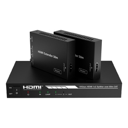 Prestel SP-H2-12T60 - Набор из (1) сплиттера HDMI 2.0 1:2 HDBT и (2) приемников