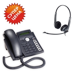 Snom 300 IP-телефон с гарнитурой Jabra 2000 Duo 2019-82-04